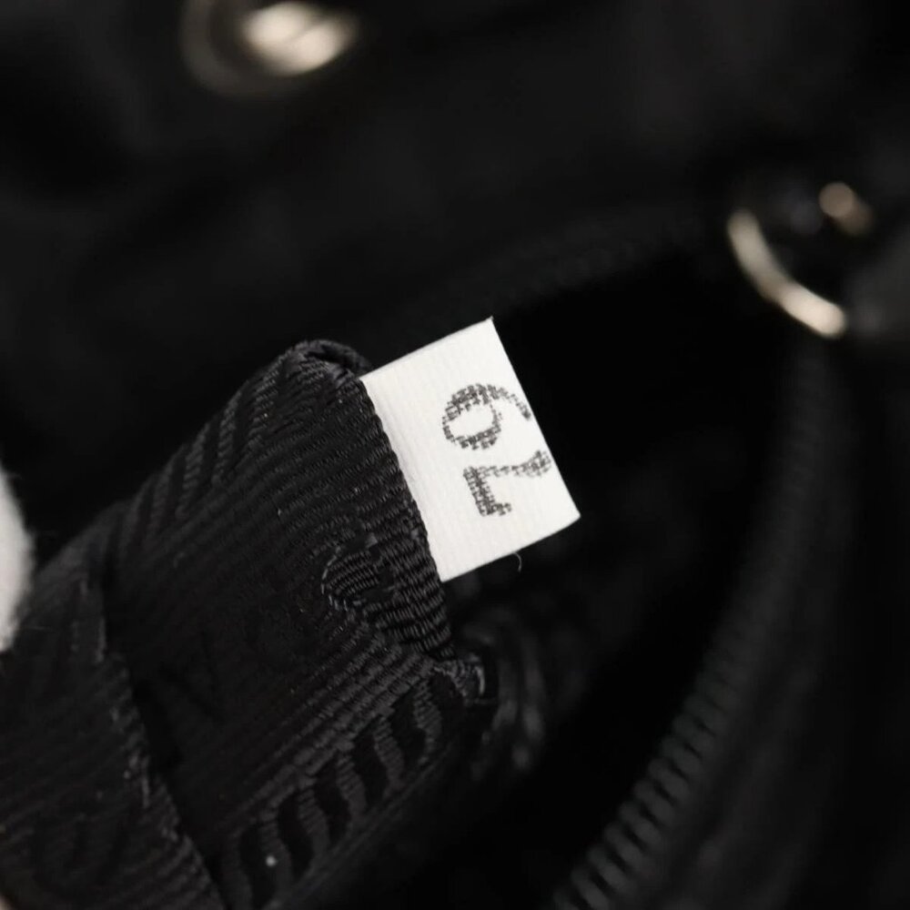 PRADA Backpack Nylon Leather Black Silver Auth - Picture 11 of 16